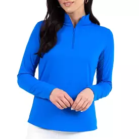 IBKUL Mock Long Sleeve Blue