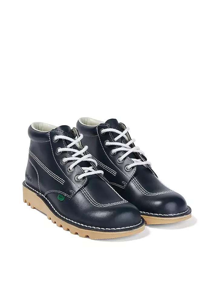 Kickers Kick Hi Navy Full Grain Leather