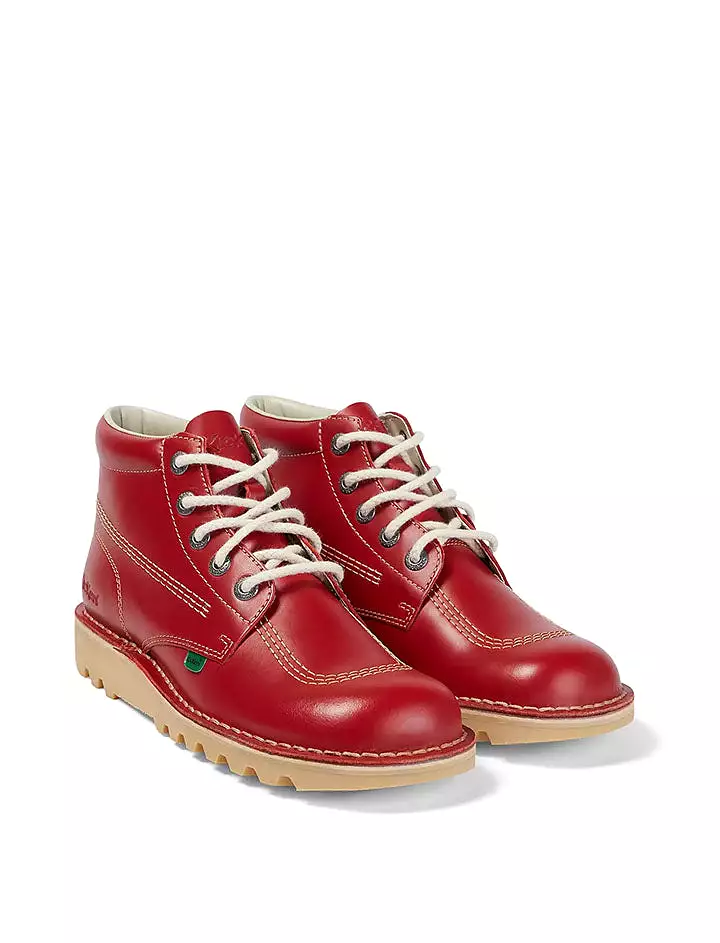 Kickers Kick Hi Red Leather