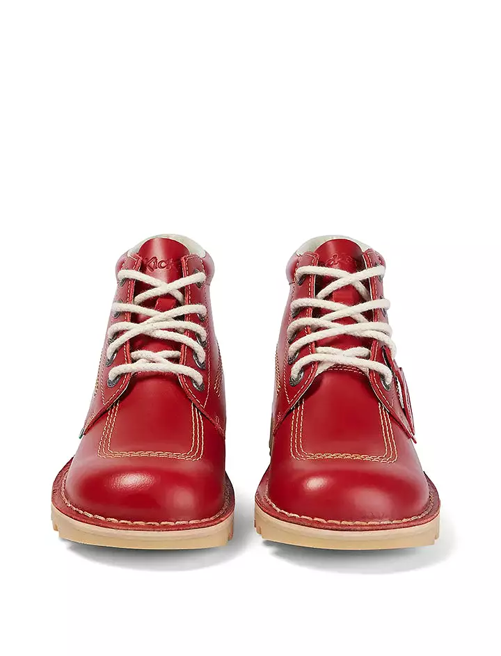 Kickers Kick Hi Red Leather