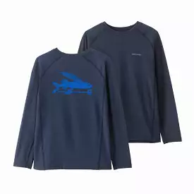 Kid's Patagonia | Long Sleeve Capilene Silkweight UPF Rashguard | Navy