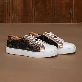 Kingsley Heath Snake Sneaker White/Gold/Wild/White