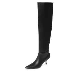 Kitten Heel Knee High Boots