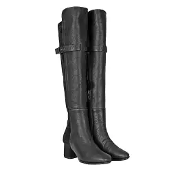 Knee Boot Vegetal Wash/Stretch Black