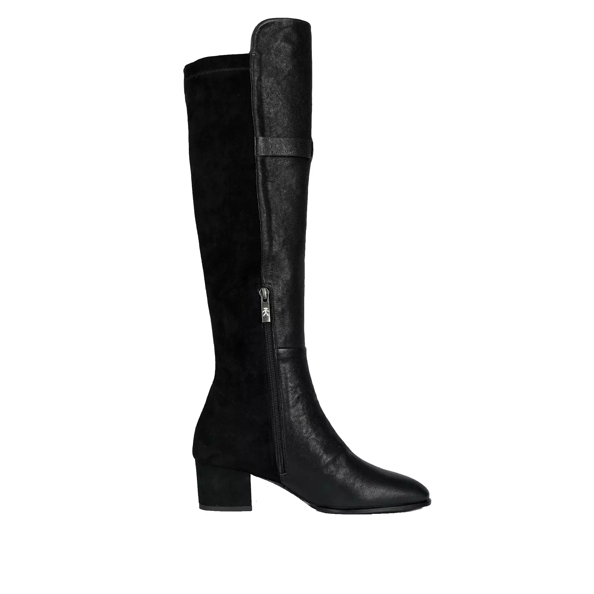 Knee Boot Vegetal Wash/Stretch Black