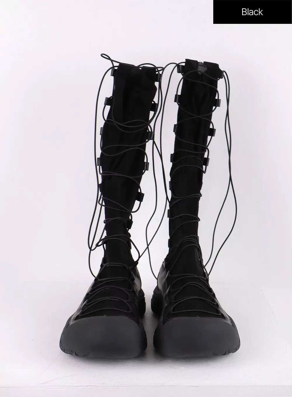 Lace-Up Platform Boots CJ431