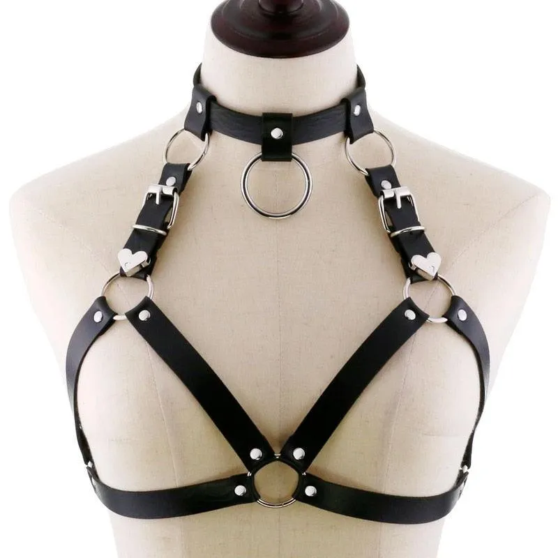 Leather Harness Body Chest Straps