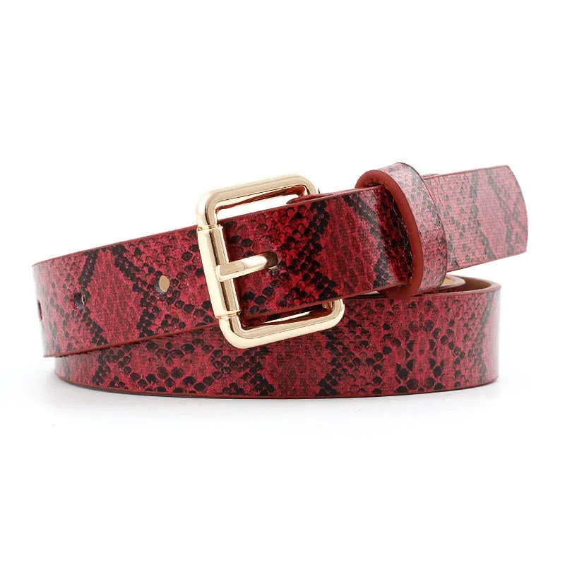 Leather Snake Waist Belt Women 2019 Hot Designer Belts