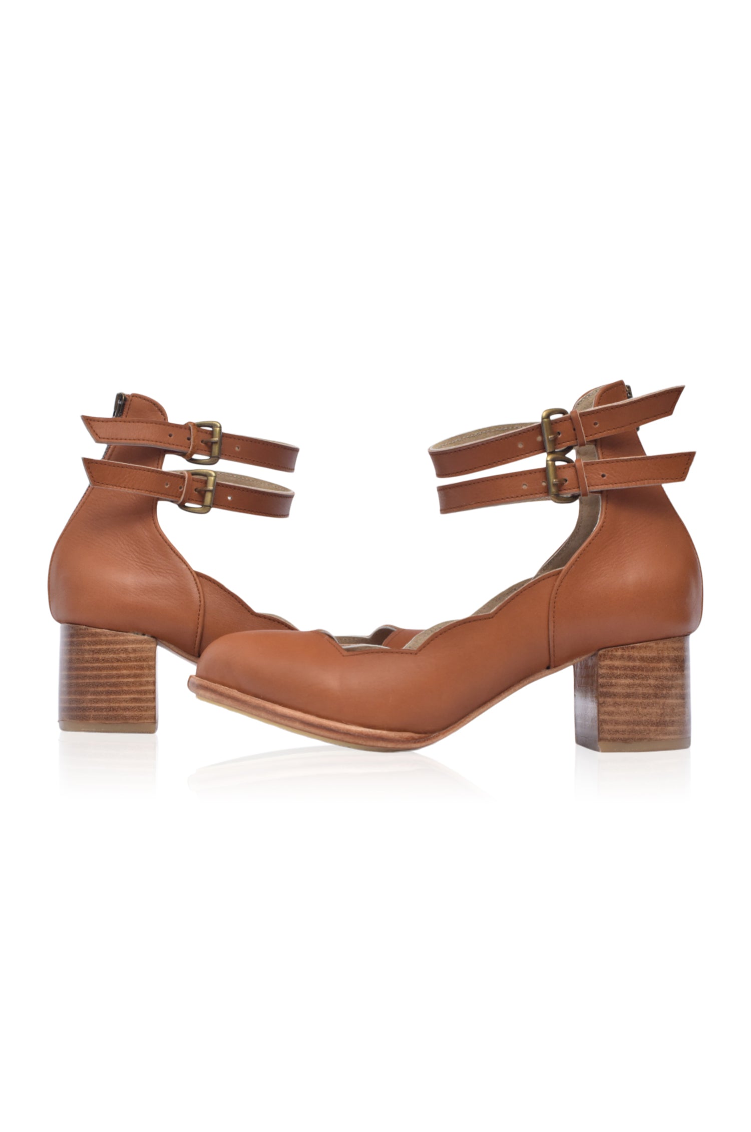 Lily Valley Leather Heels