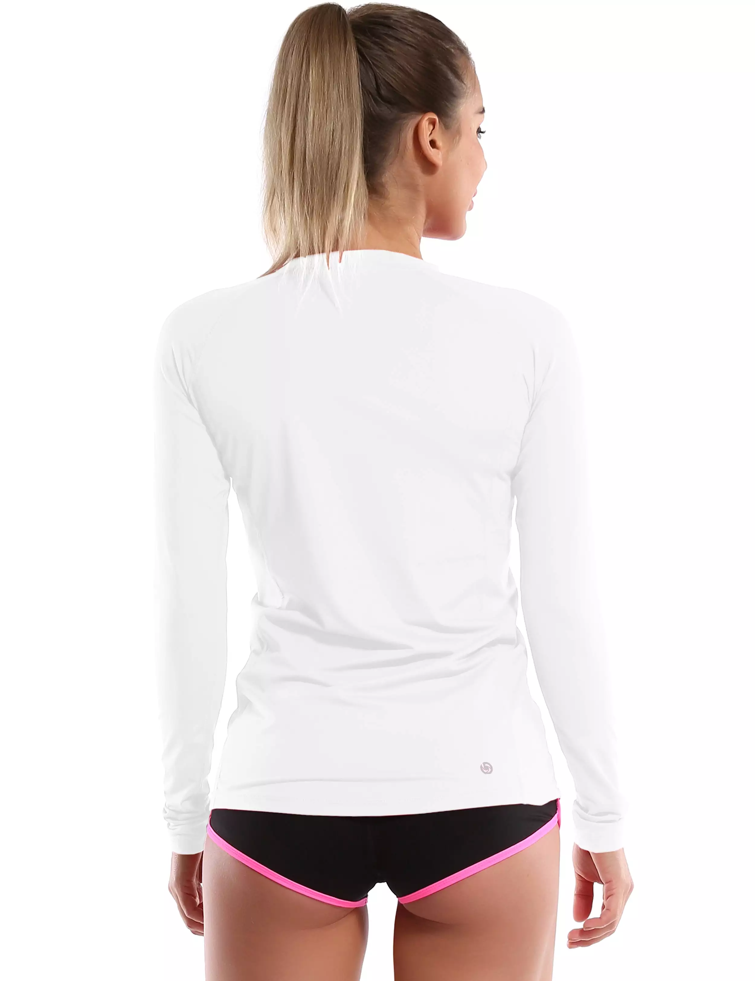 Long Sleeve UPF 50+ Rashguard white_yogastudio