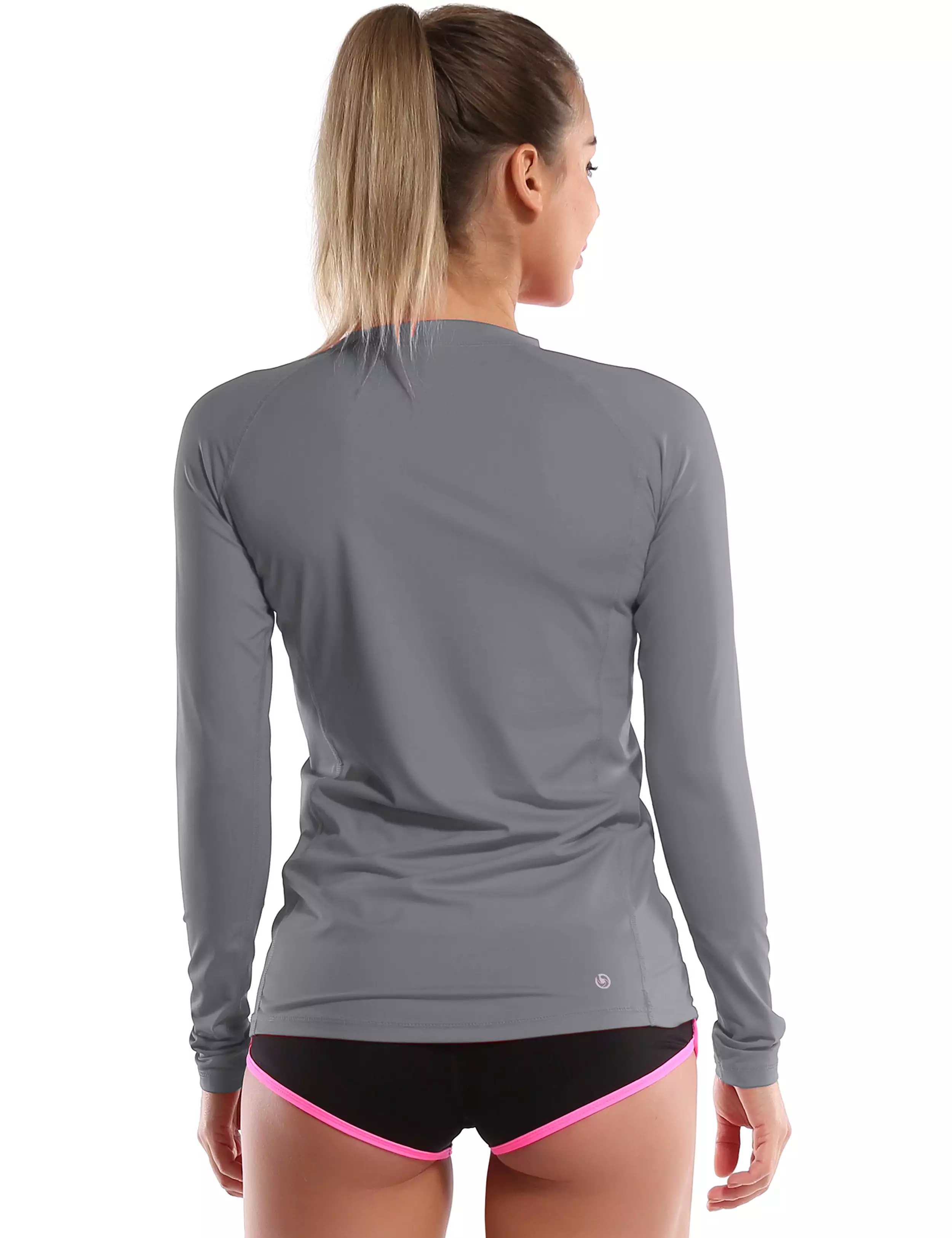 Long Sleeve UPF 50+Rashguard gray_yogastudio