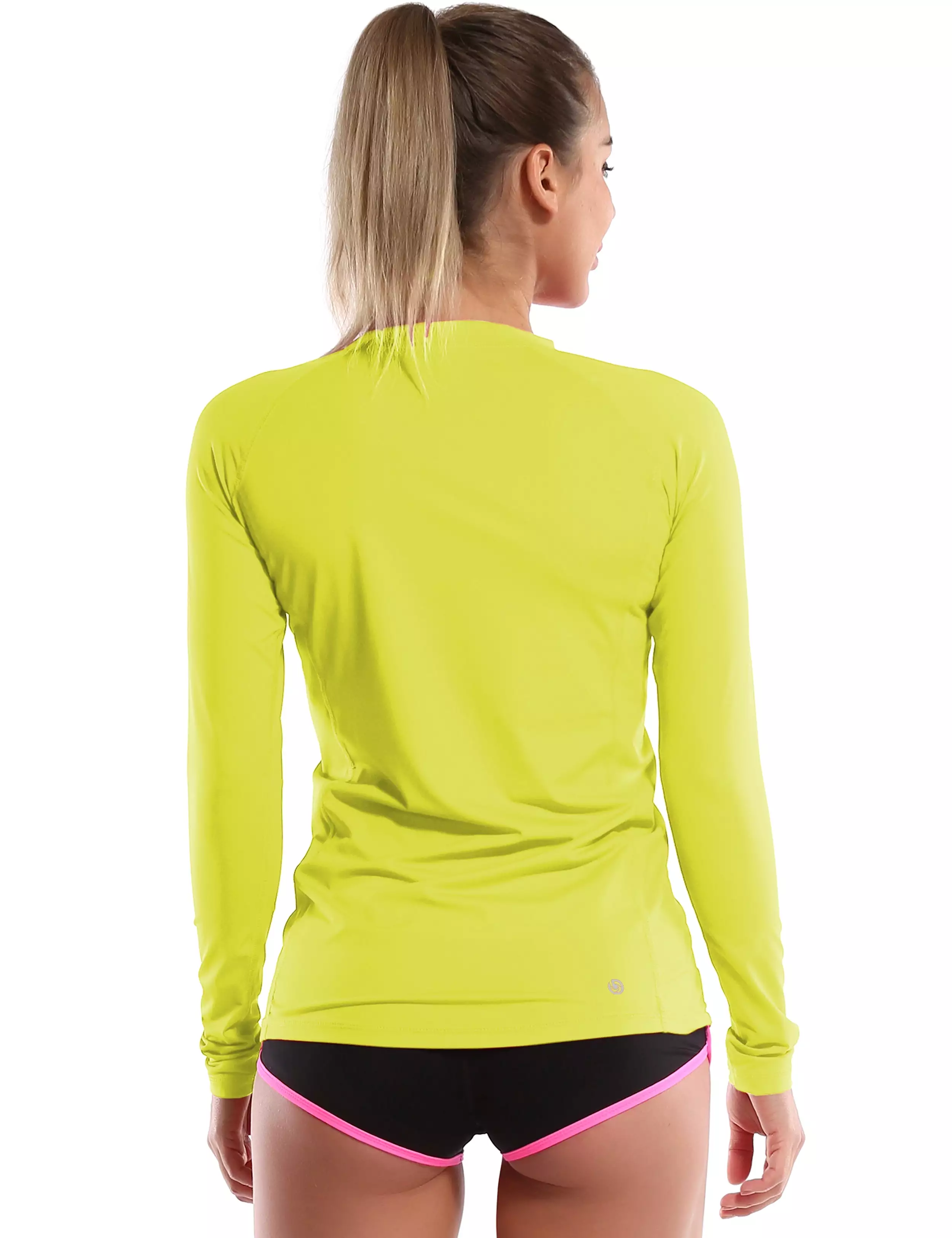 Long Sleeve UPF 50+Rashguard neonyellow_yogastudio