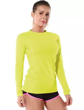 Long Sleeve UPF 50+Rashguard neonyellow_yogastudio