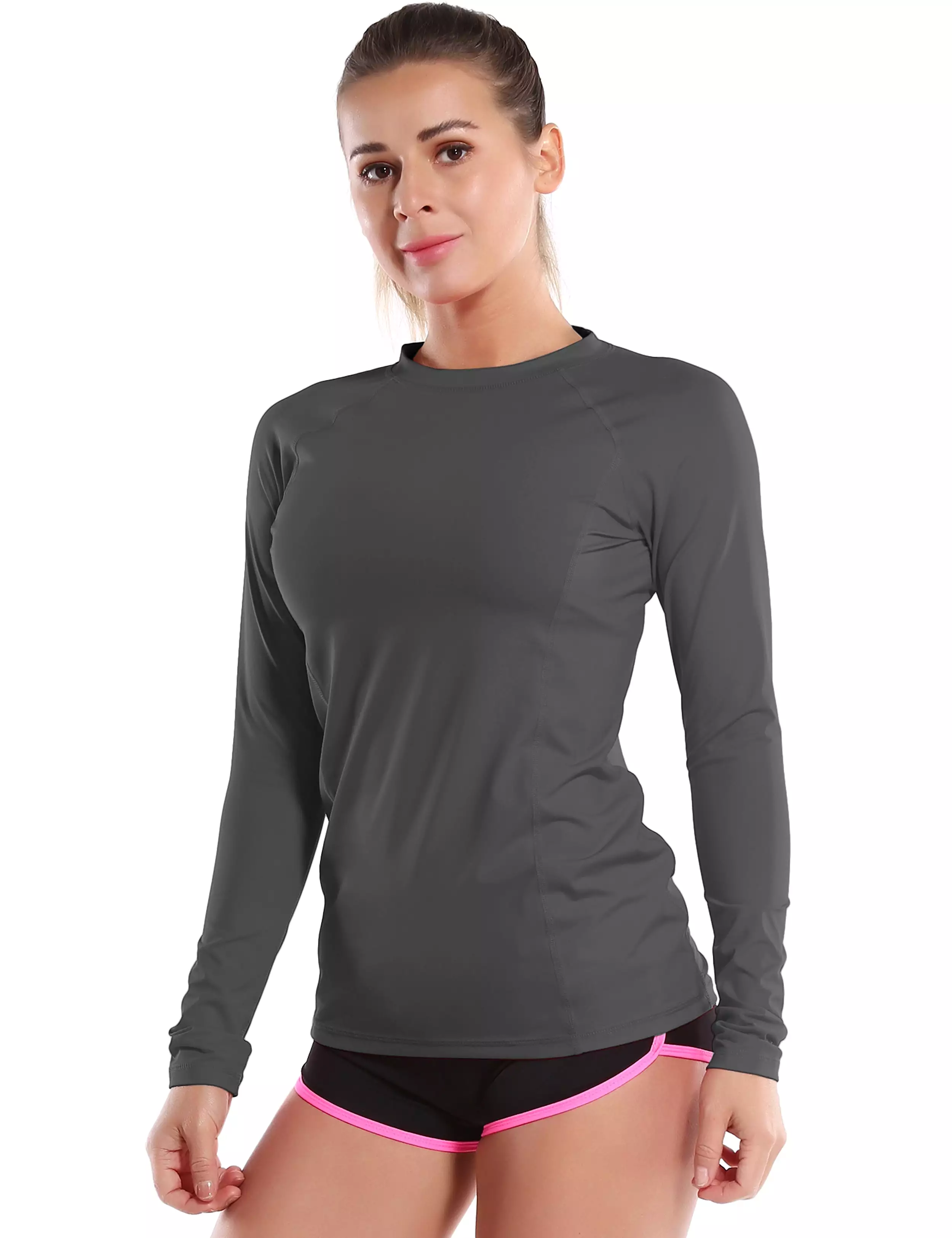 Long Sleeve UPF 50+Rashguard shadowcharcoal_yogastudio