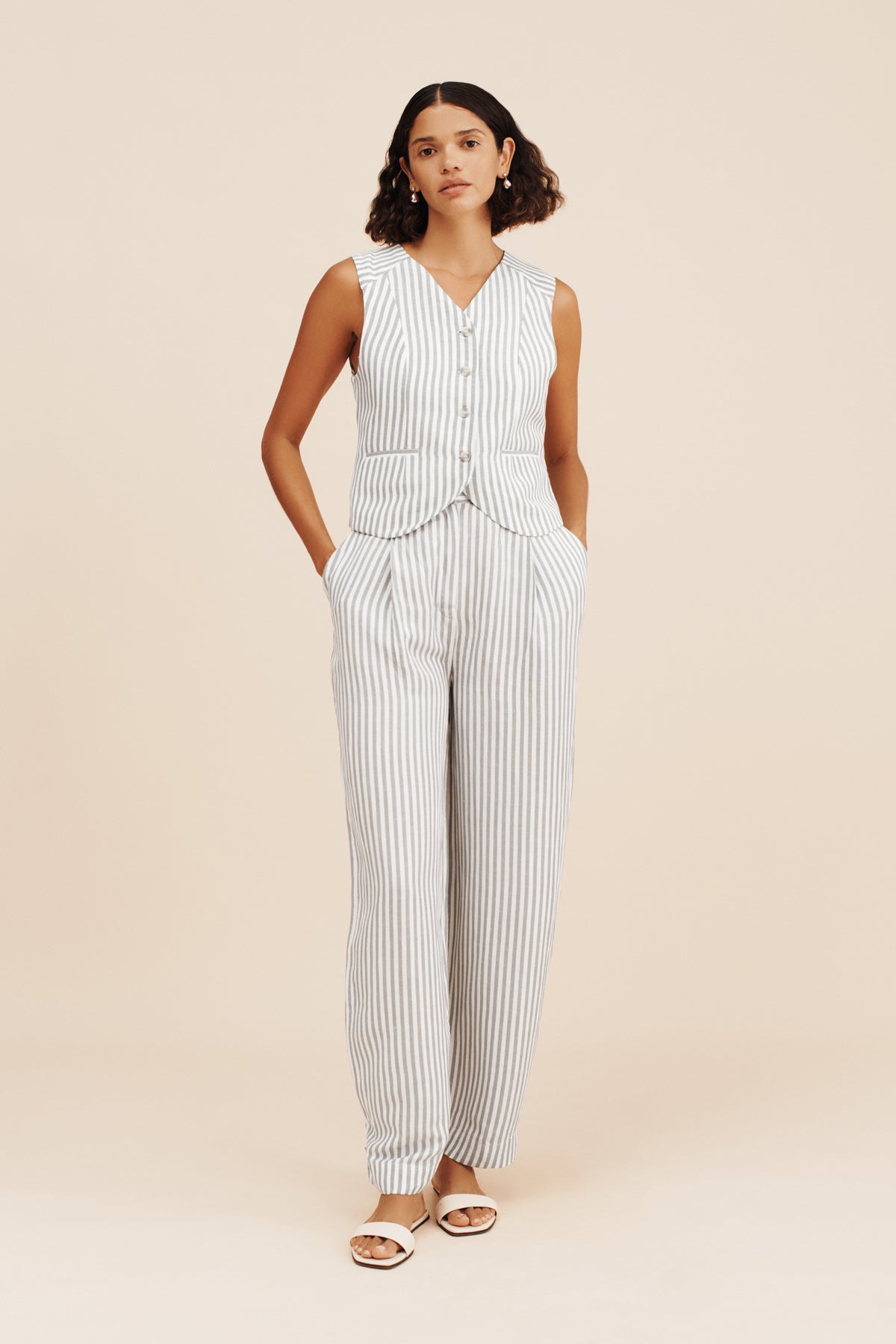 LORENZO PANT - SEAGRASS STRIPE