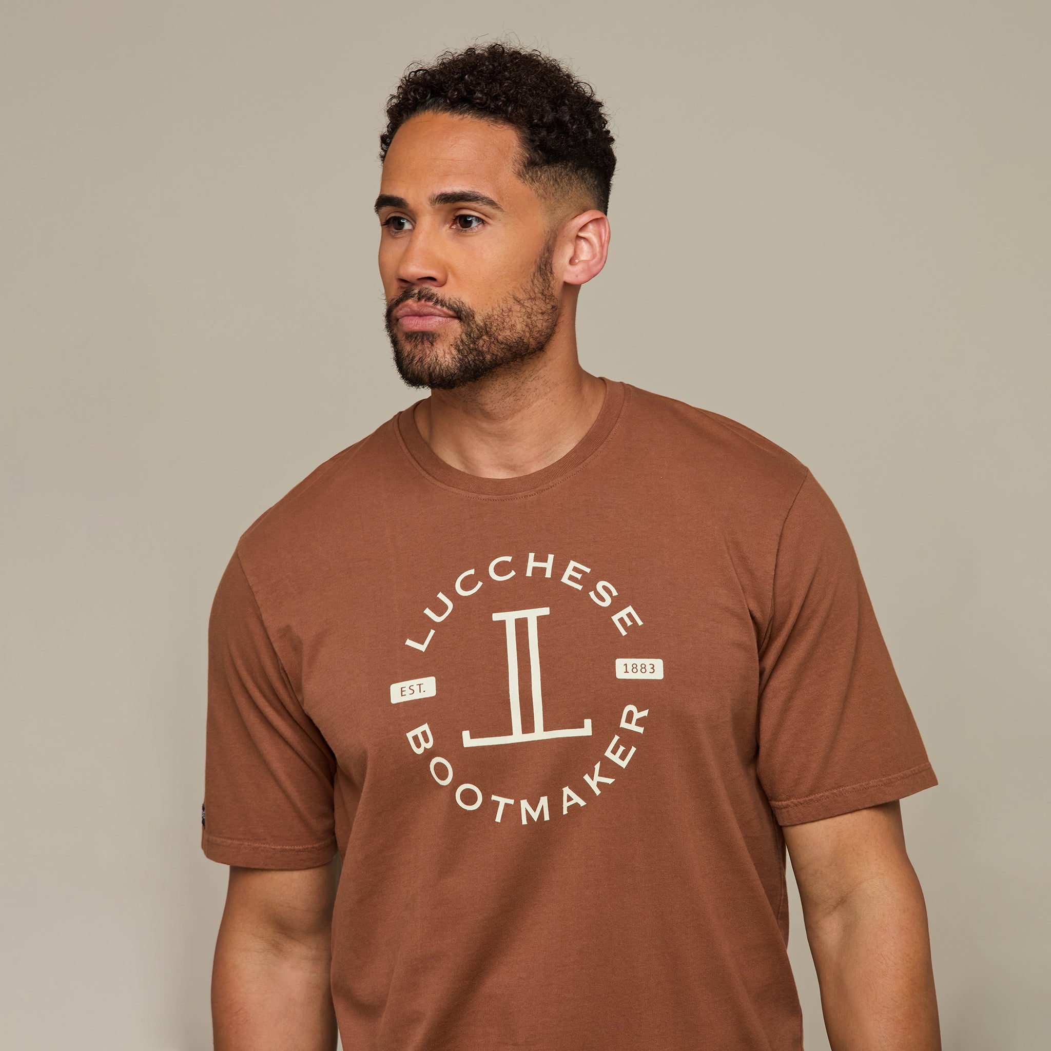 Lucchese Badge Tee :: Tobacco