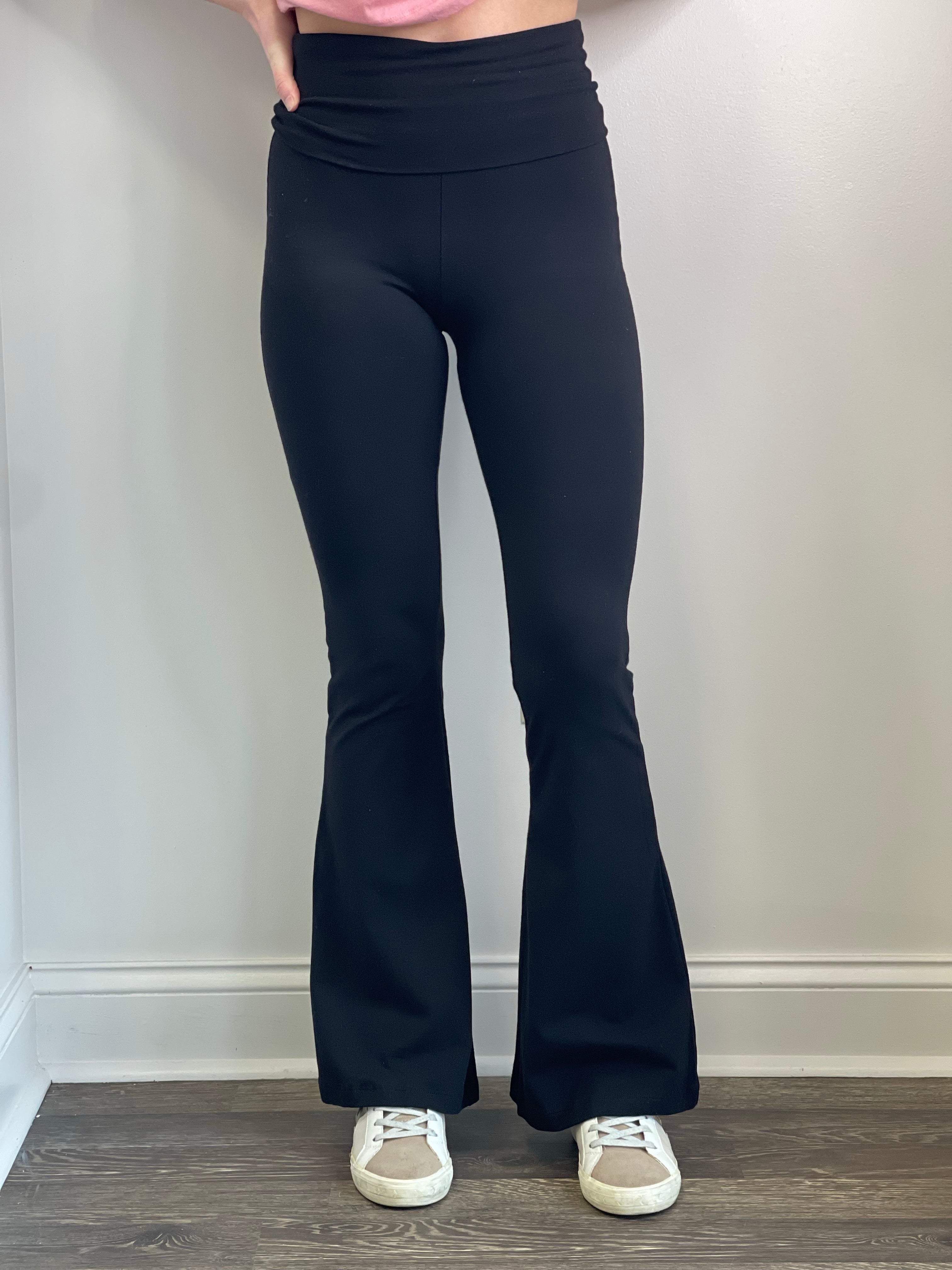 Marjorie Fold Over Flare Yoga Pants