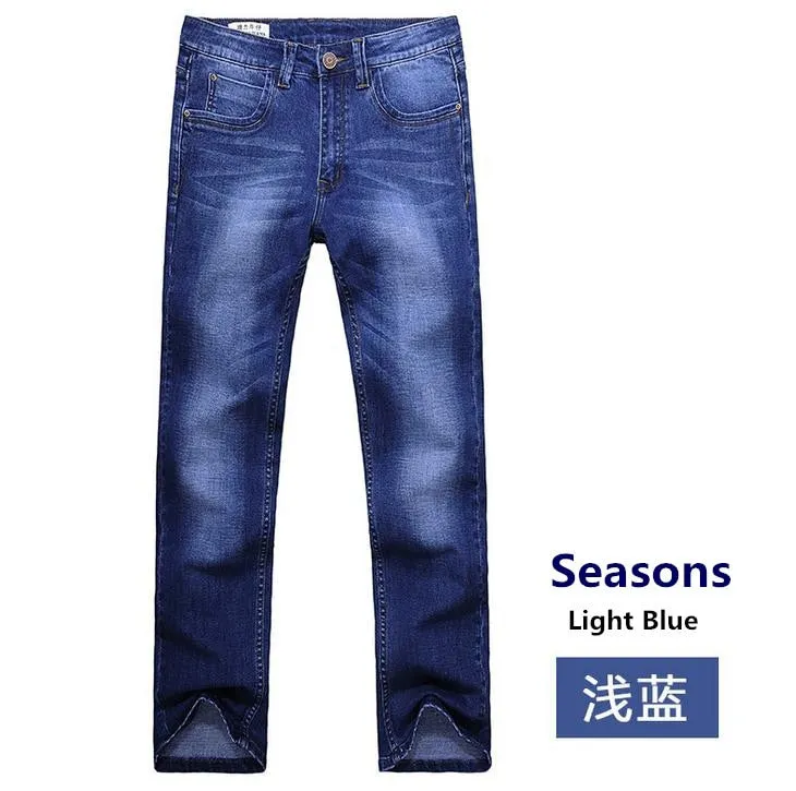 Men's Leisure Style Cotton Long Loose Straight Jeans Trousers