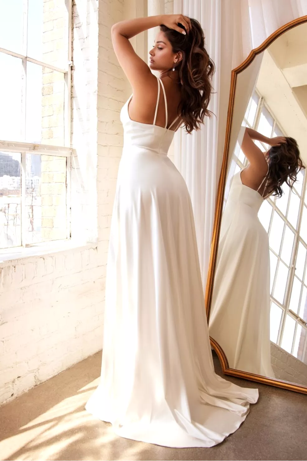 MINIMALIST STRETCH SATIN GOWN