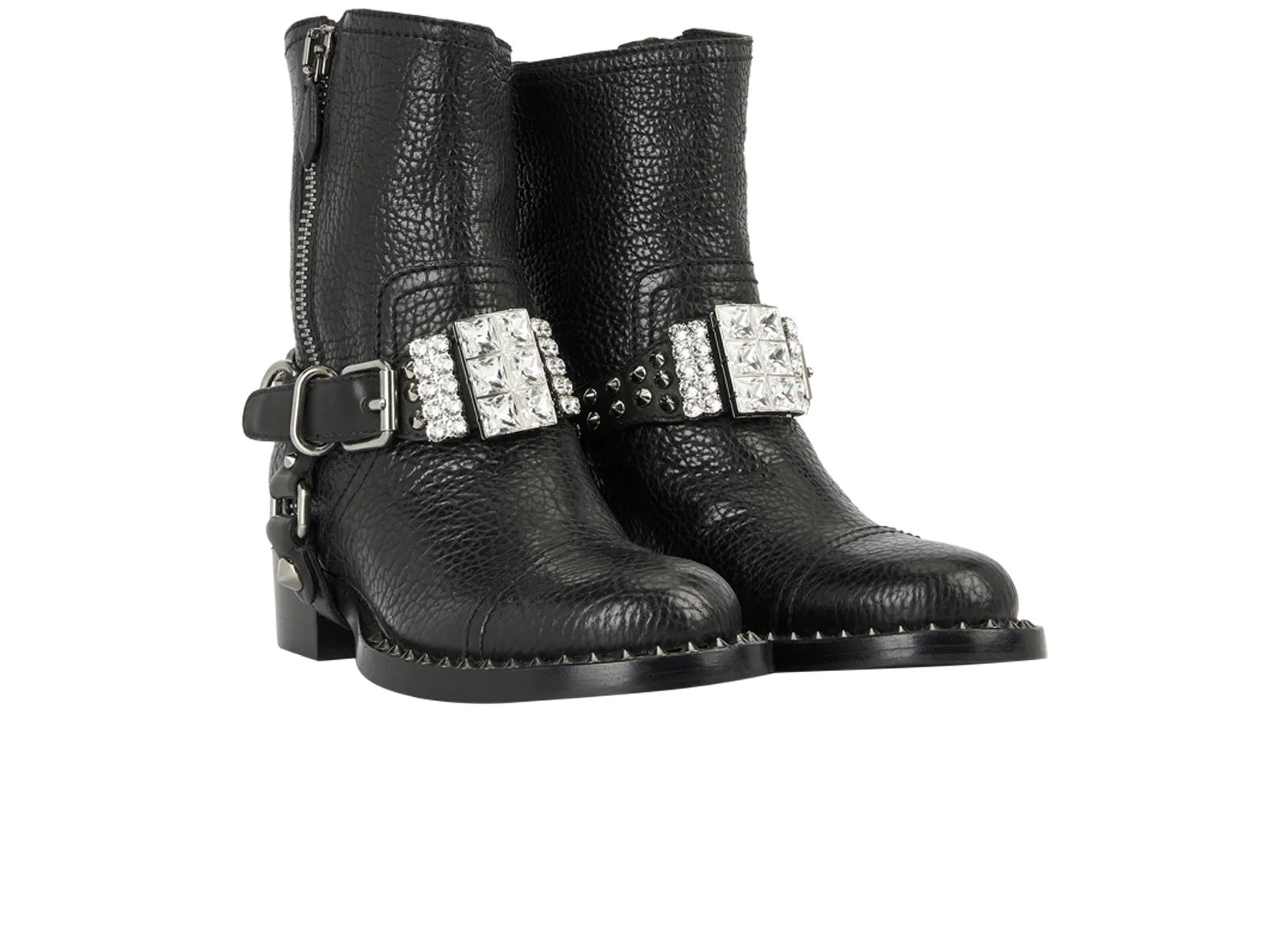 Miu Miu Jewelled Biker Boots