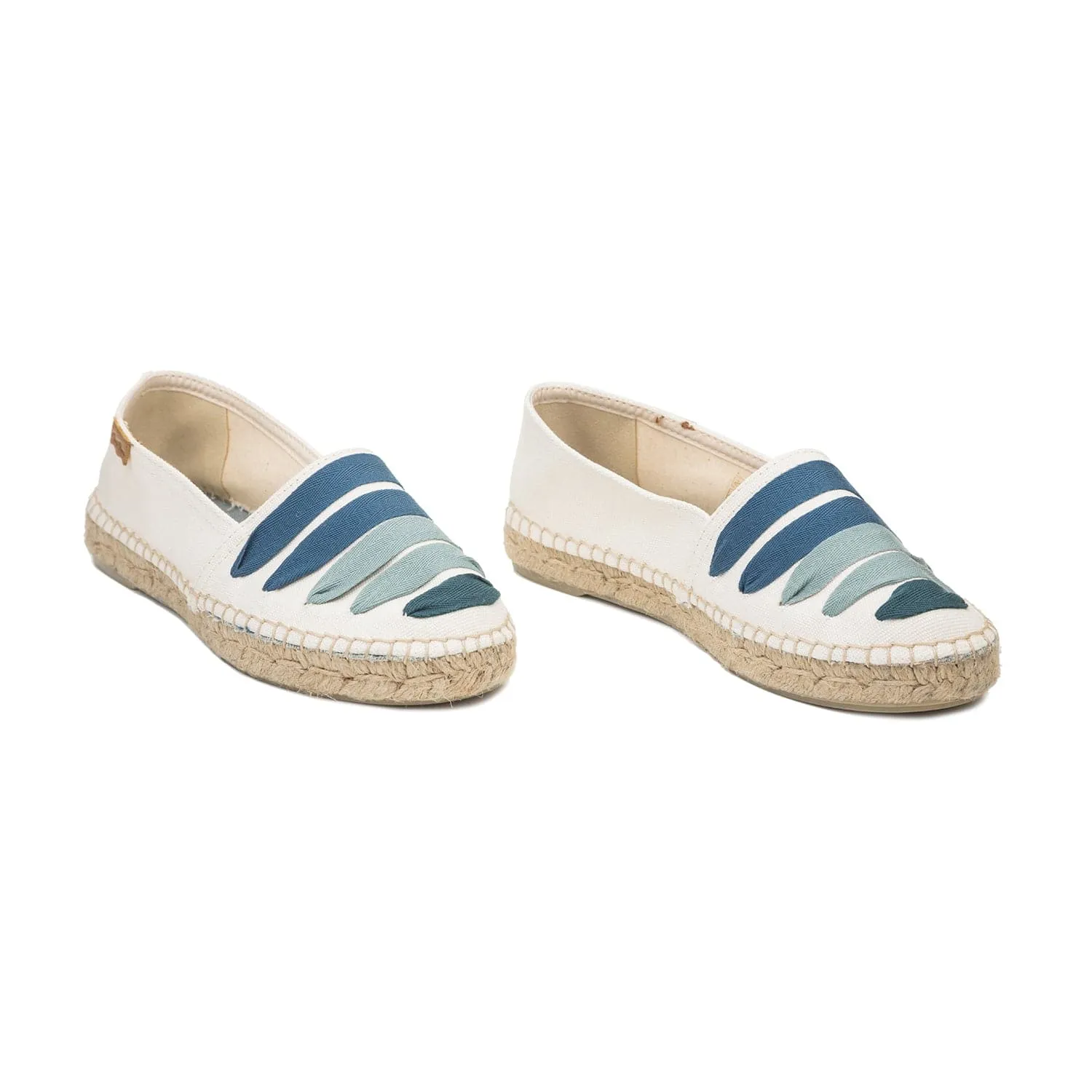 Multicolor Cotton Blend Espadrilles for Women - Rose-CM