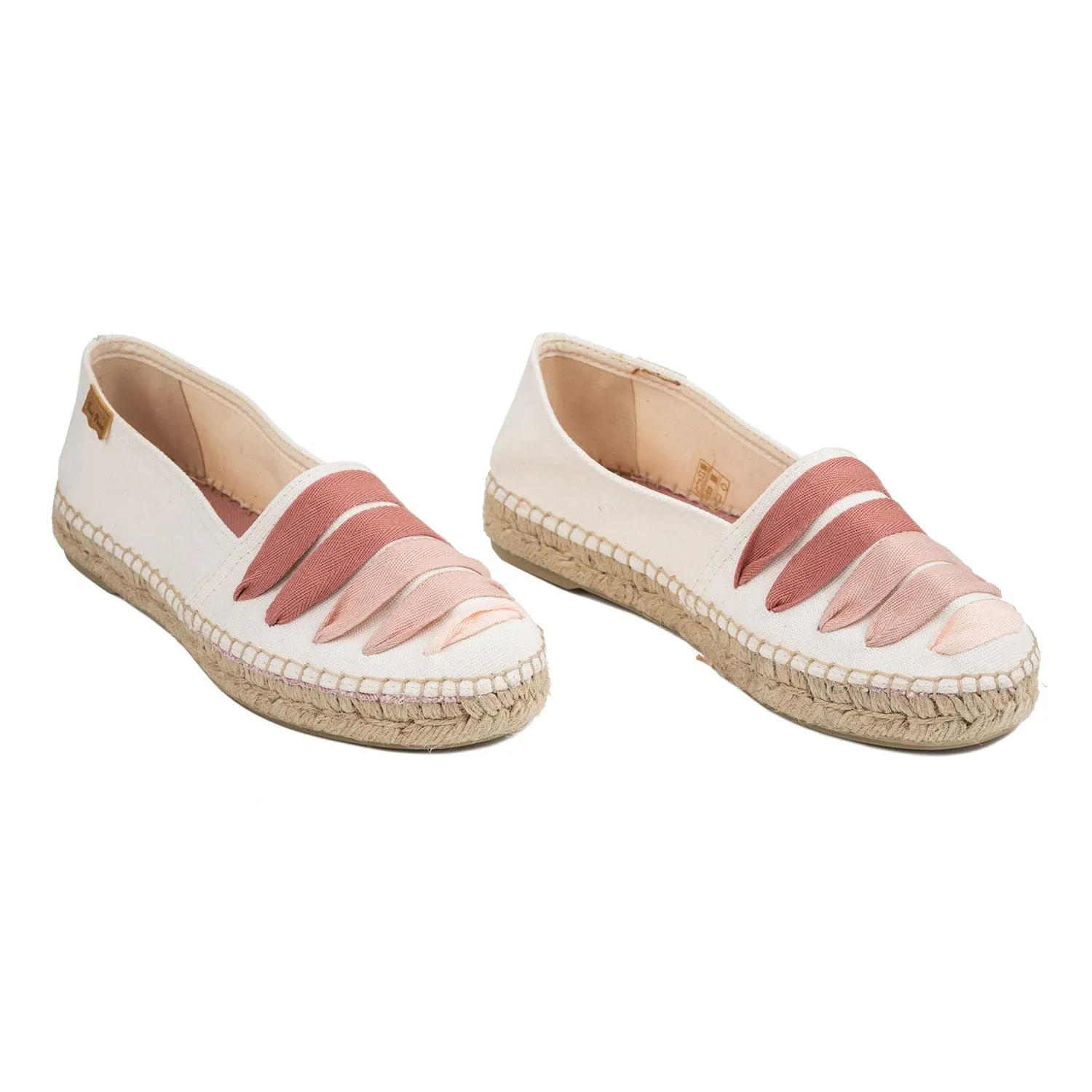 Multicolor Cotton Blend Espadrilles for Women - Rose-CM