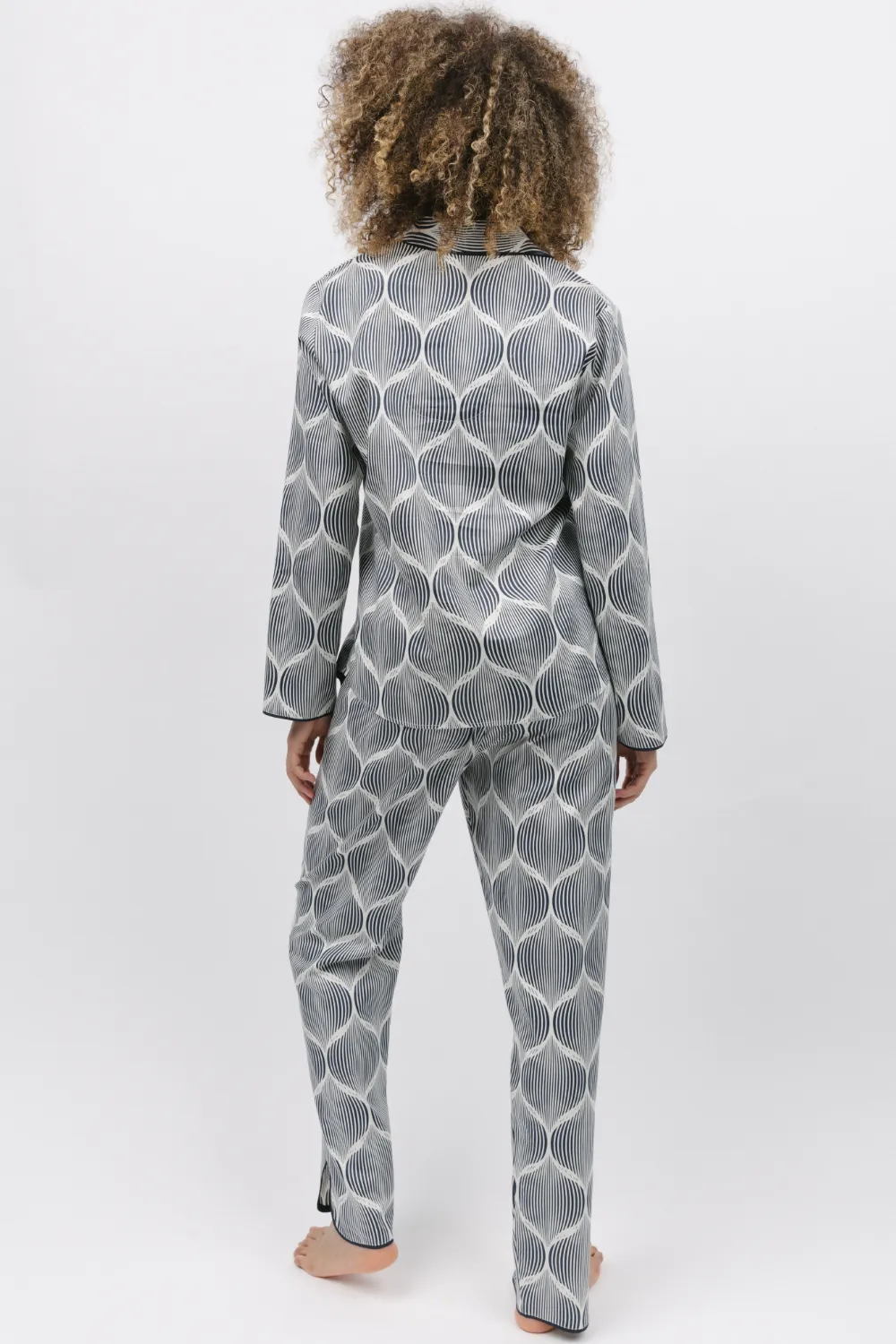 Nicole Geo Print Long Sleeve Pyjama Top