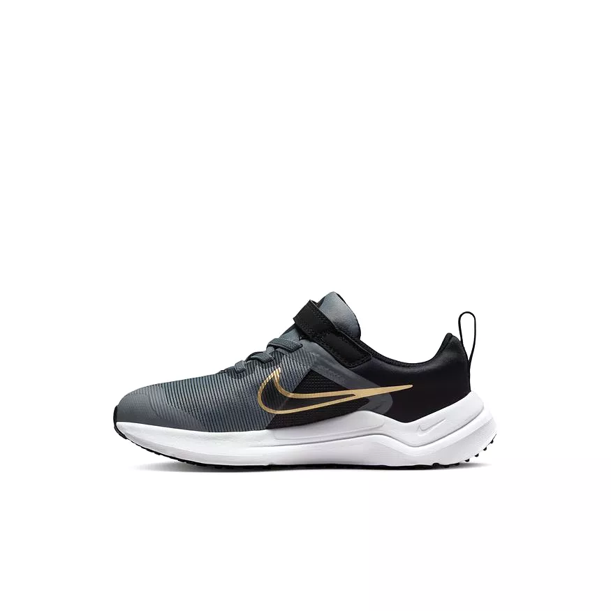 Nike Cool Grey/Metallic Gold Downshifter 12 A/C Children's Sneaker