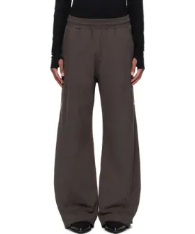 NULLUS Brown Whale Fin Snap-On Sweatpants