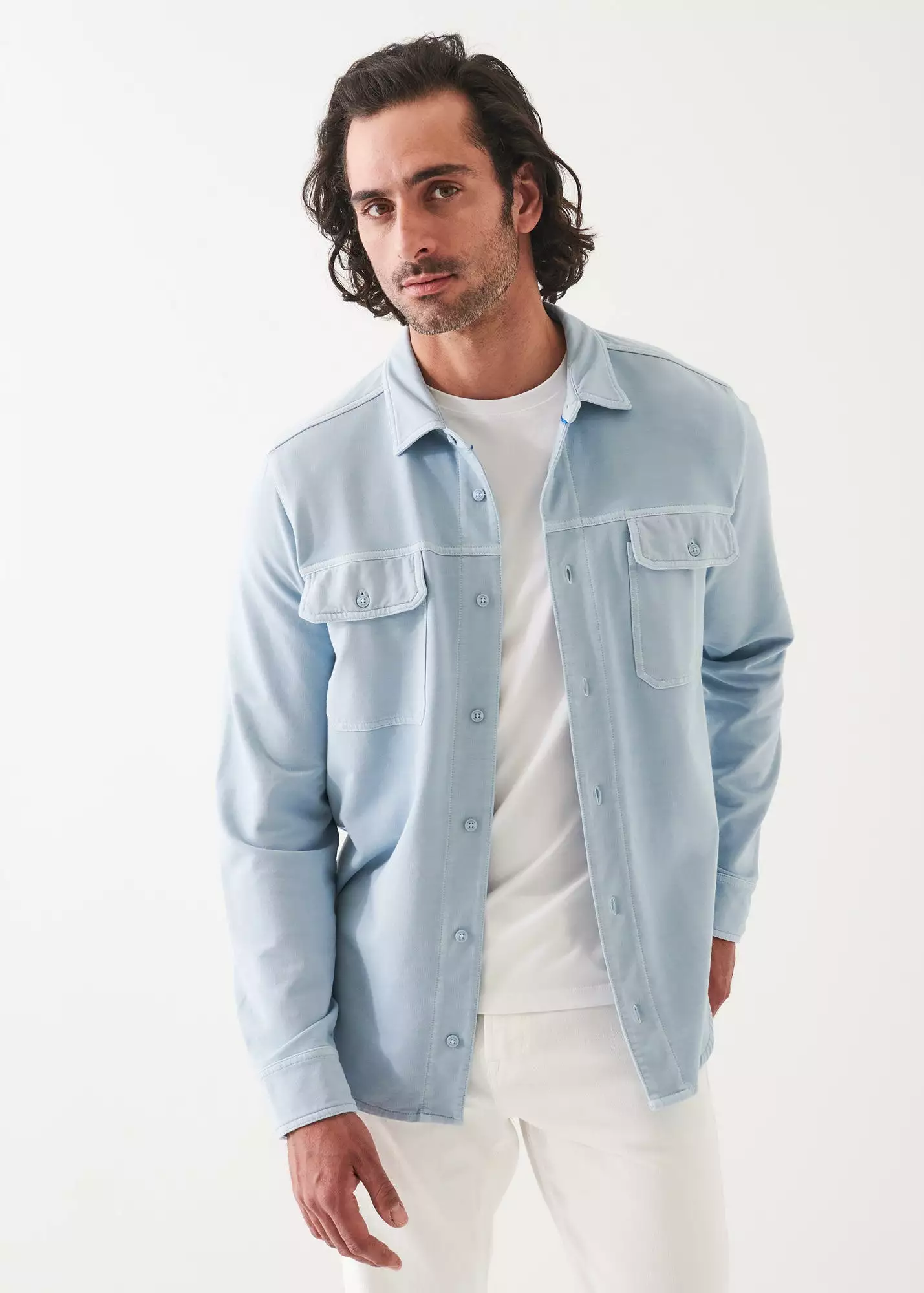 PIMA COTTON FRENCH TERRY OVERSHIRT