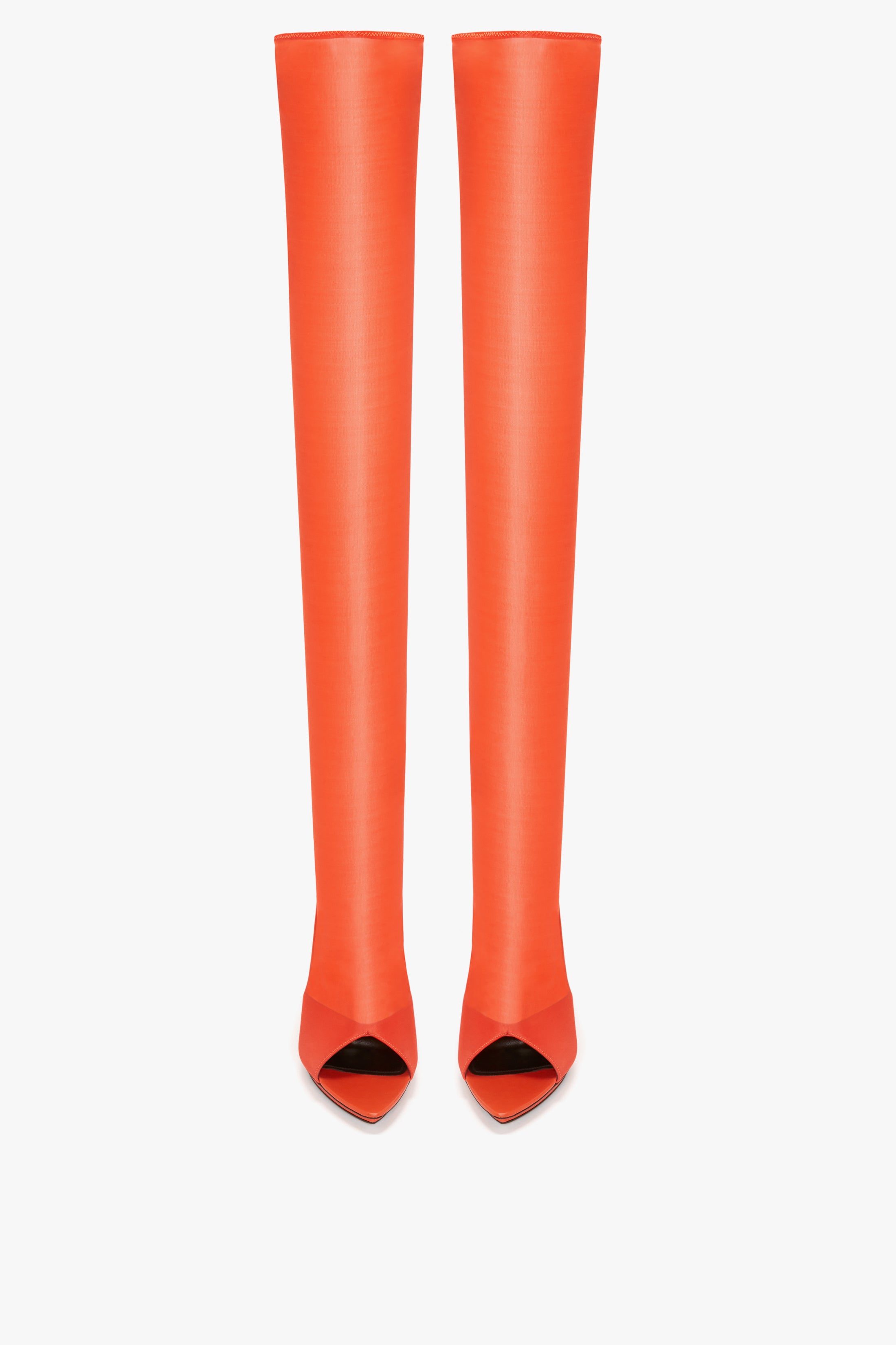 Pointy Toe Mesh Boot in Orange