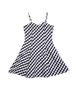 Punkwasp Skater Dress - Black & White Gingham