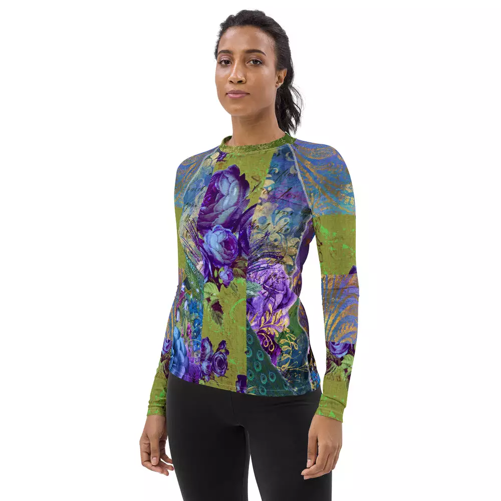 Purple Fusion Fashion Rashguard Top