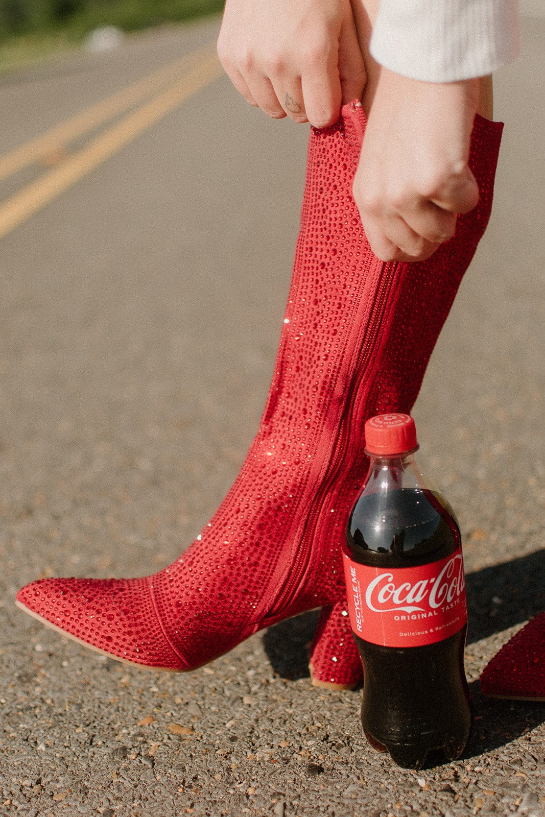 Red Rhinestone Boots