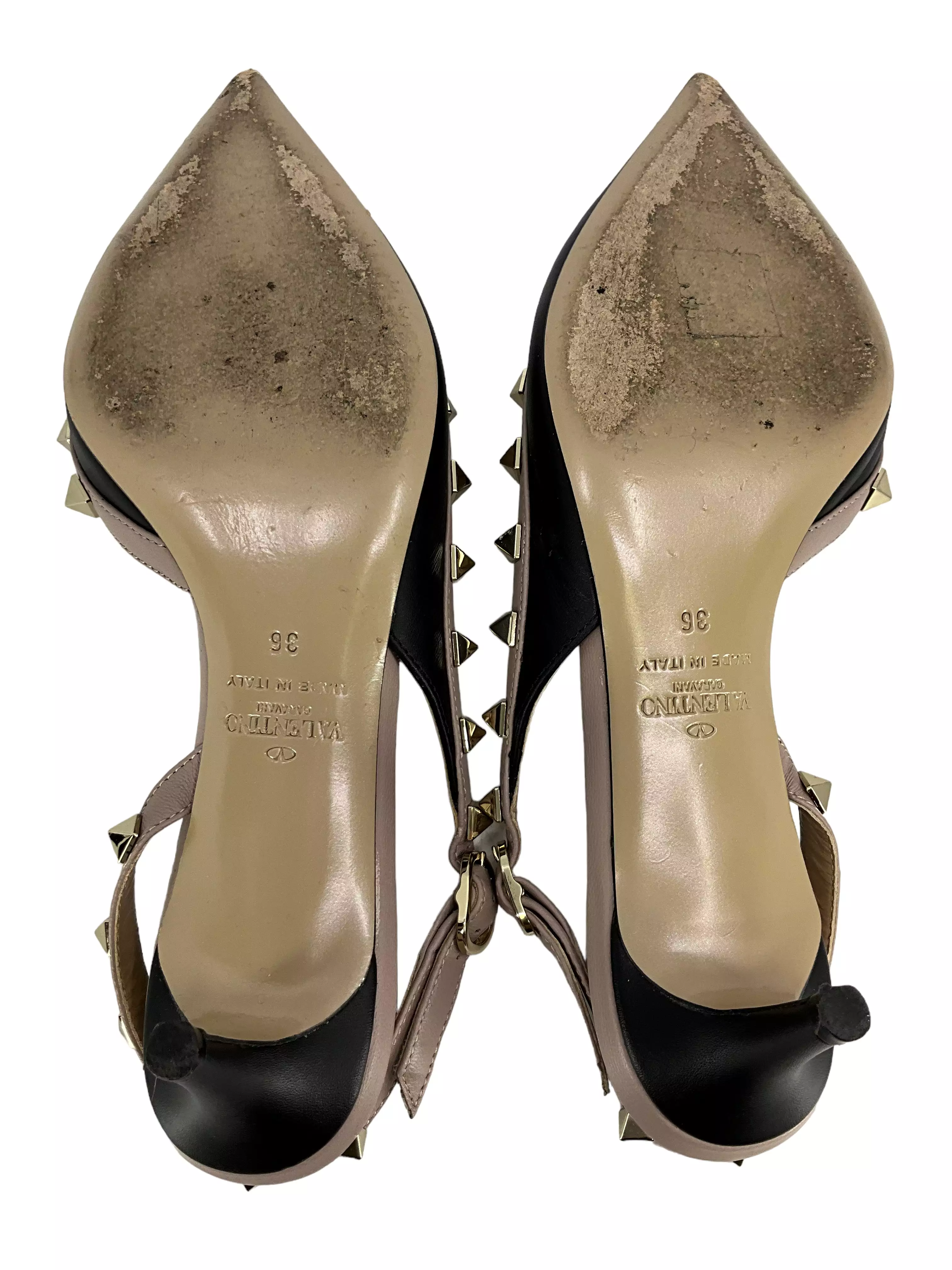 Rockstud Slingback Kitten Heel Pumps Size 6