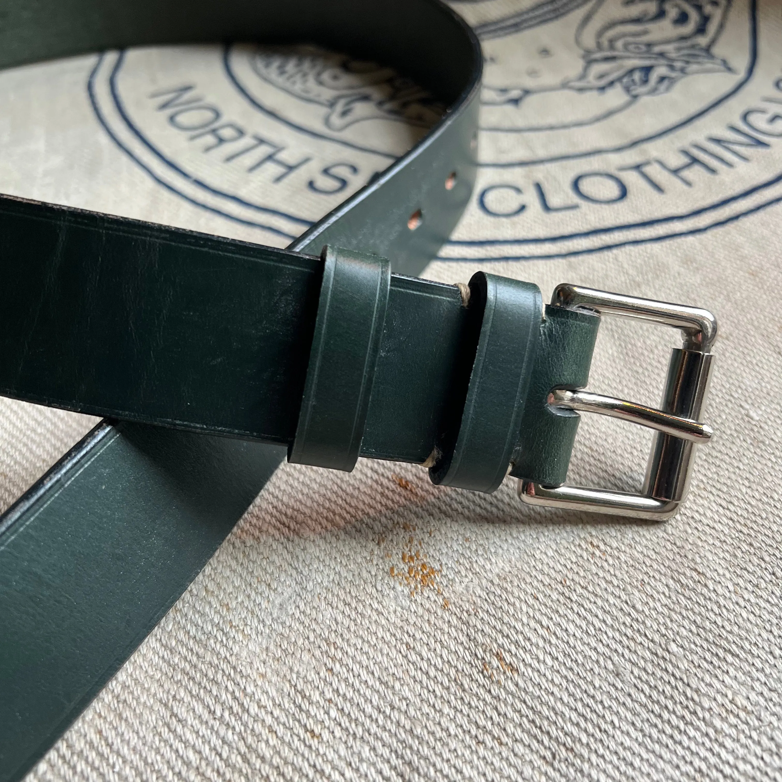 SAMPLE SALE - LEATHER BELT - GREEN