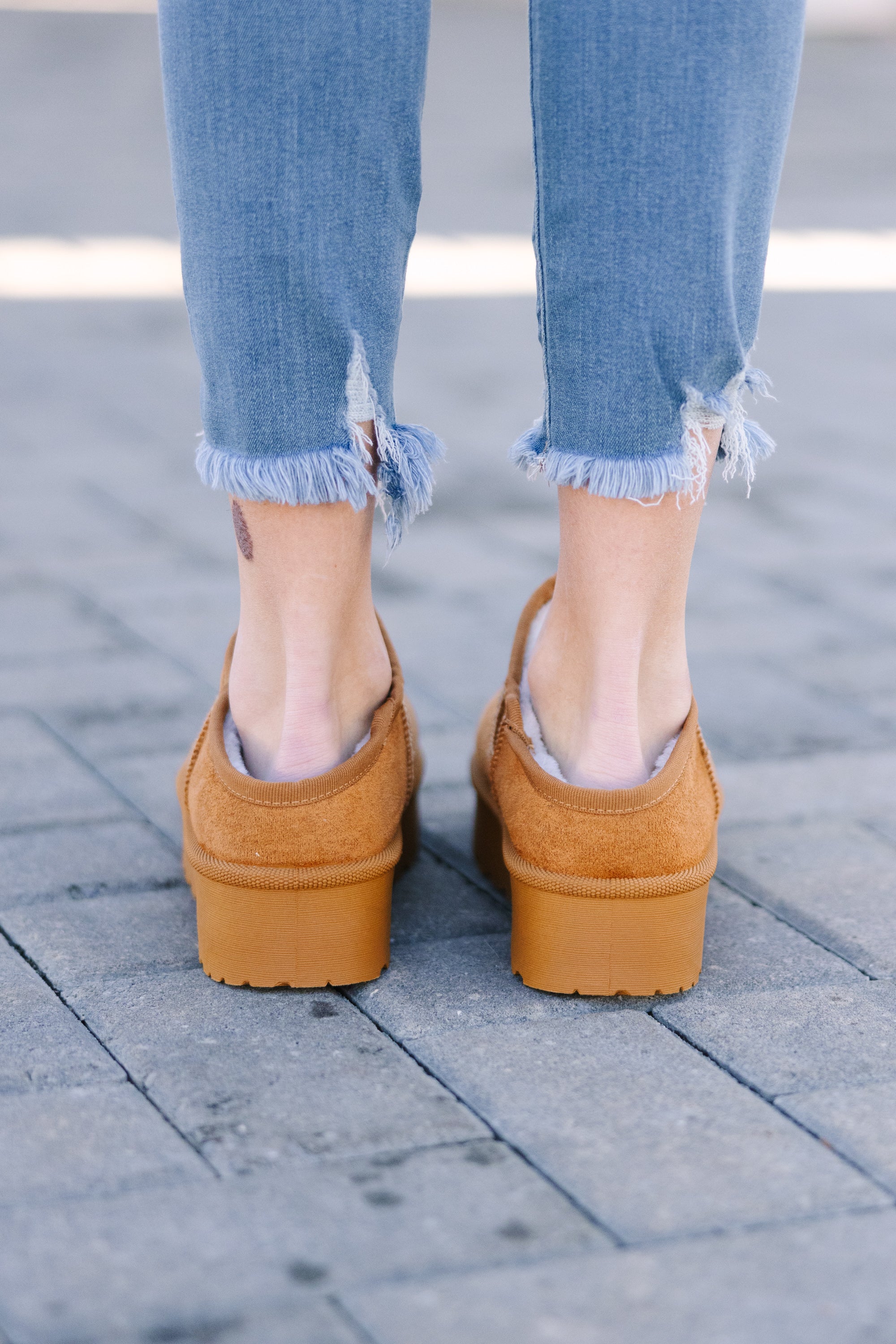 See You There Tan Platform Booties