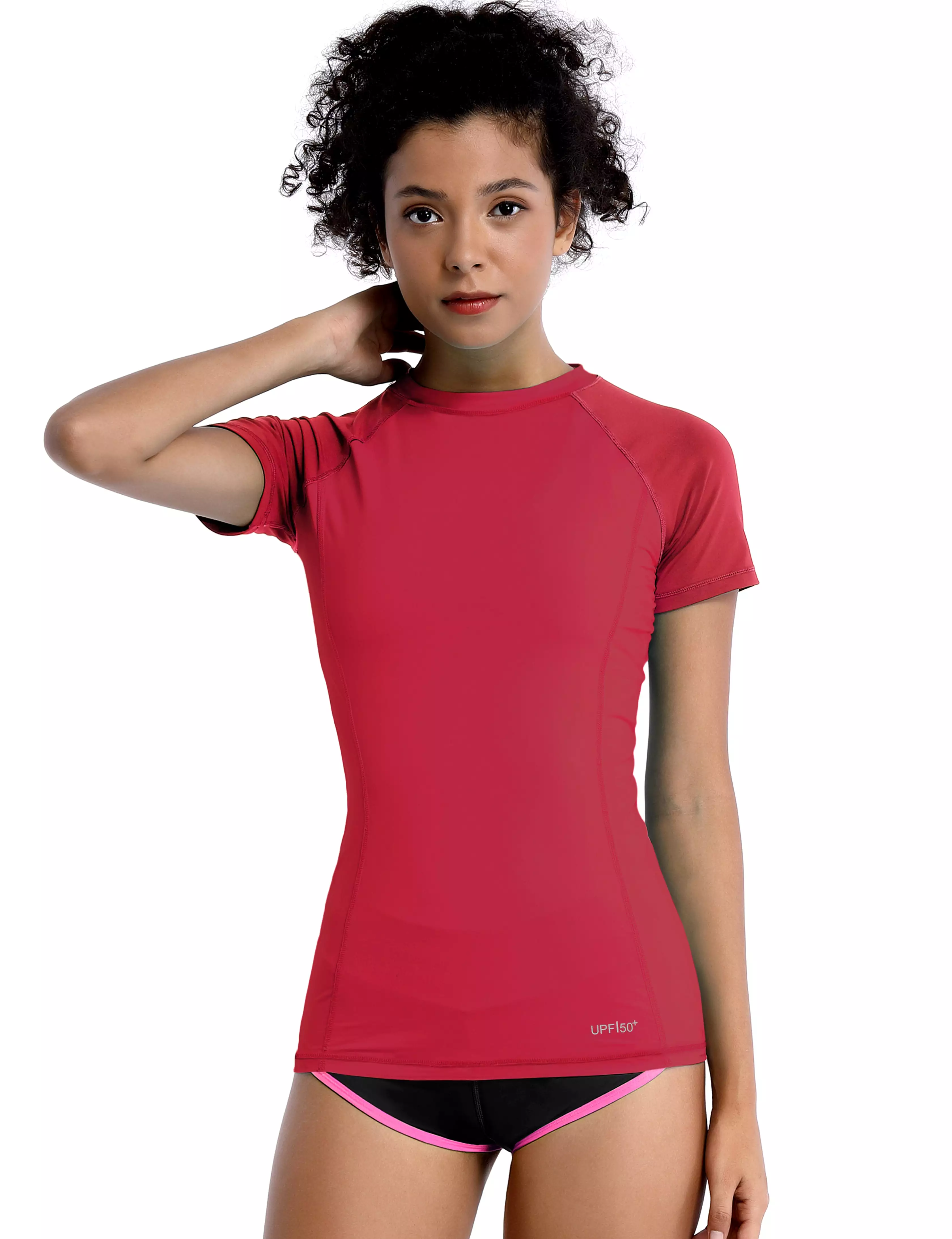 Short Sleeve UPF 50+Rashguard rosecoral_yogastudio