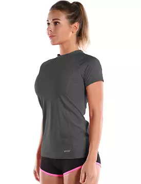 Short Sleeve UPF 50+Rashguard shadowcharcoal_yogastudio