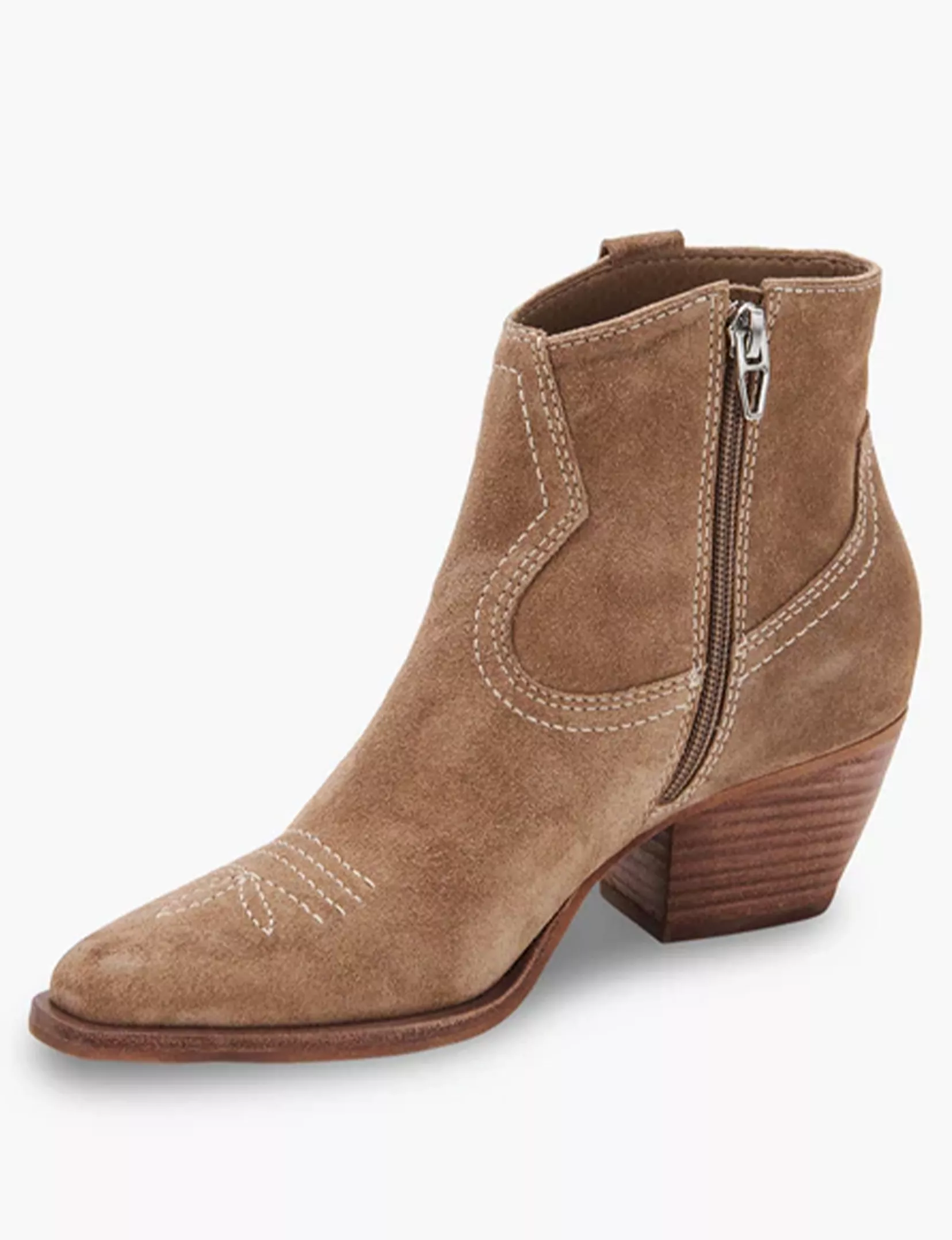 Silma Suede Bootie, Truffle