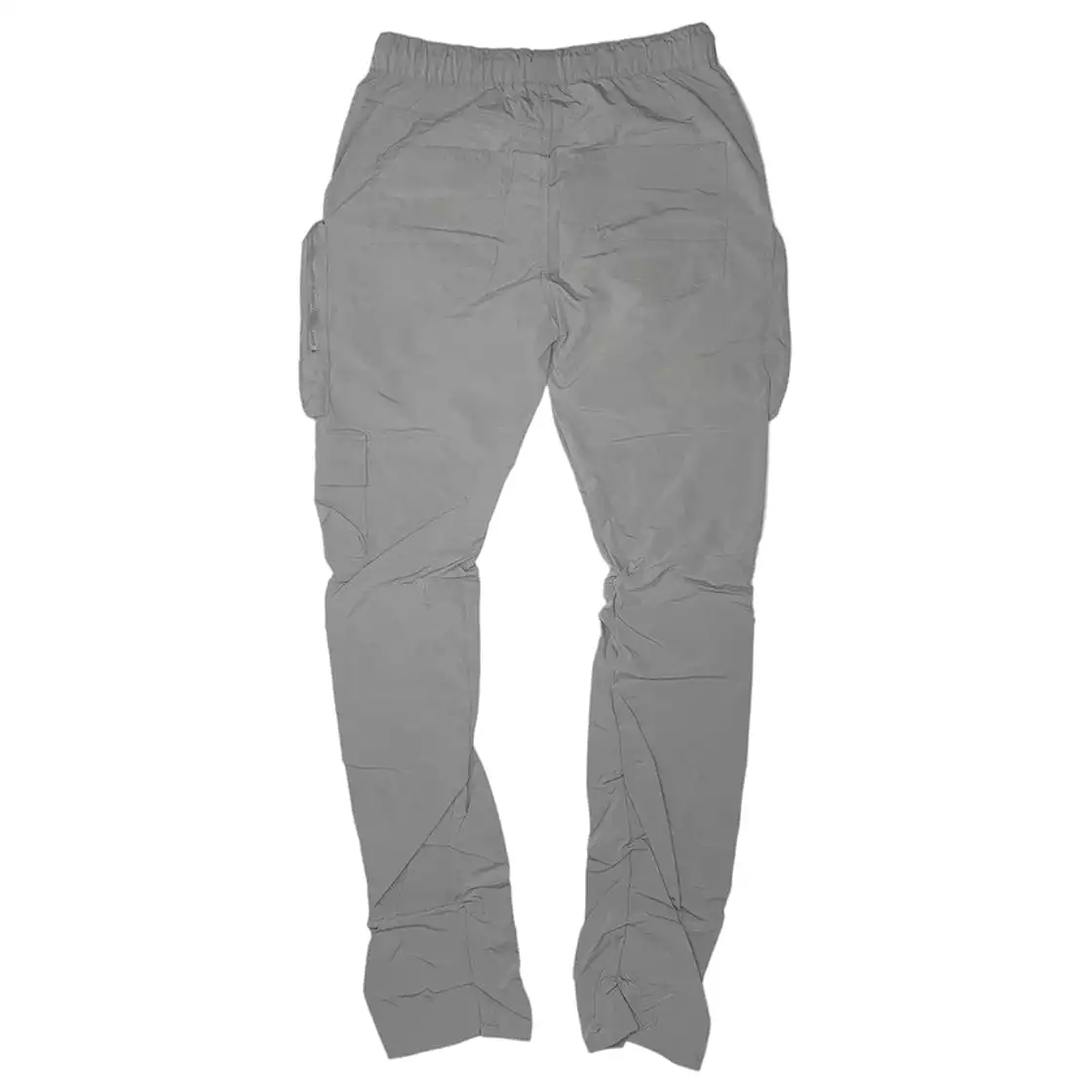 Smoke Rise Cargo Stacked Windbreaker Utility Pants (Light Grey) WP23586