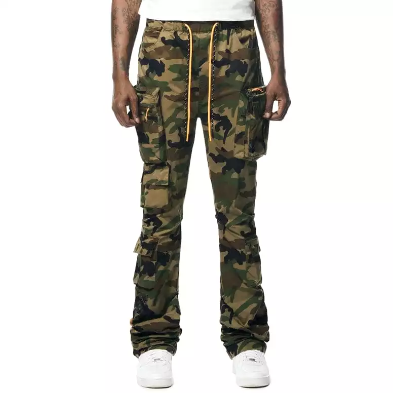 Smoke Rise Cargo Stacked Windbreaker Utility Pants (Wood Camo) WP23586