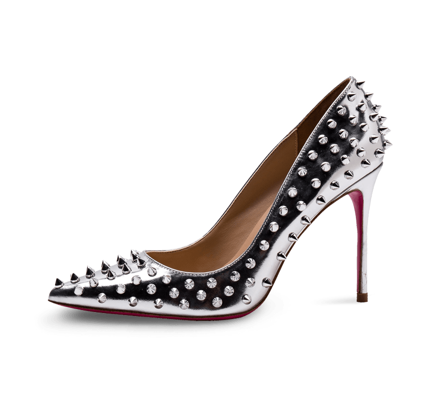 Spikes Pink Sole High Heel Pumps