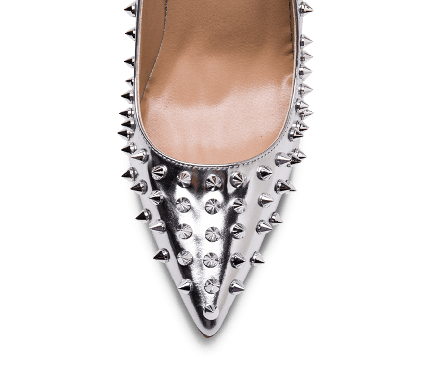 Spikes Pink Sole High Heel Pumps