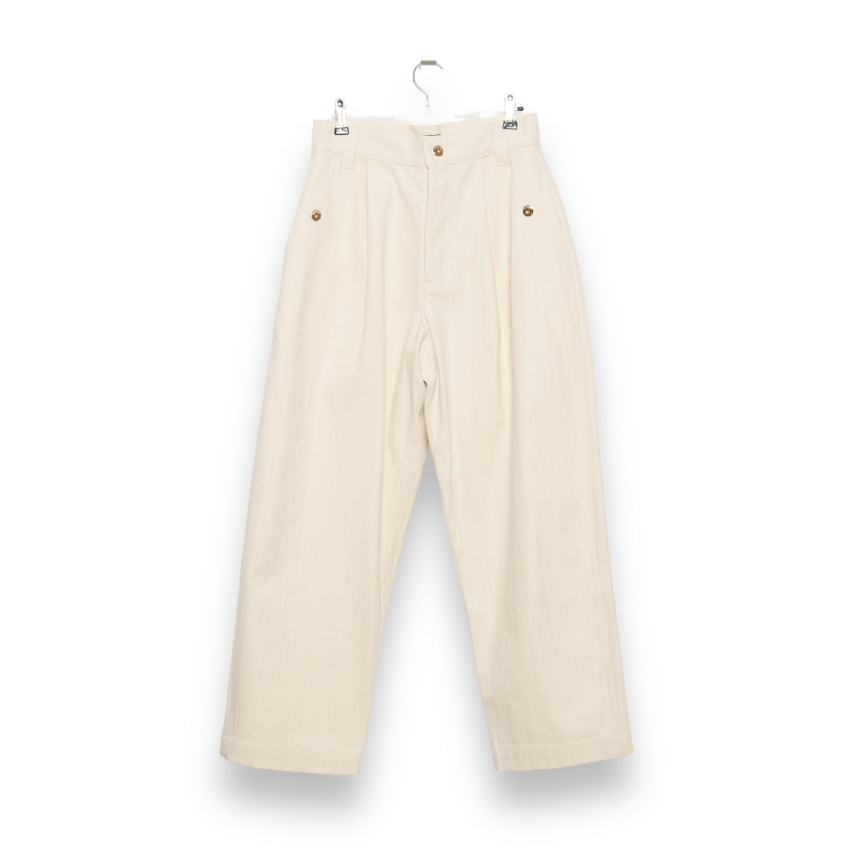 Standardtypes Naval Button Pants offwhite herringbone ST048