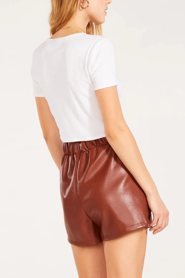 Steve Madden Faux The Record Shorts