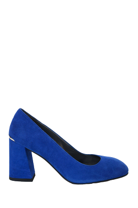 Stuart Weitzman Blue Suede Round Toe Heels Size 37.5