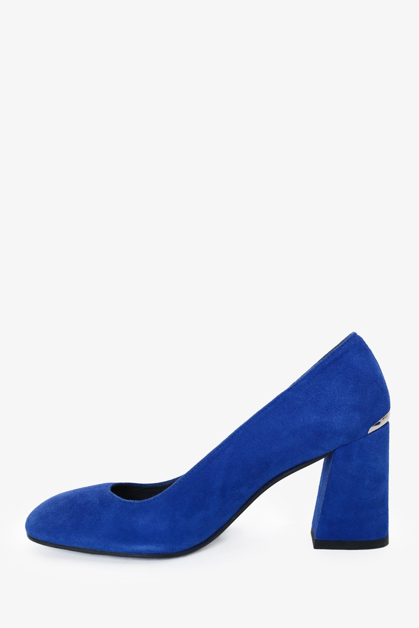 Stuart Weitzman Blue Suede Round Toe Heels Size 37.5