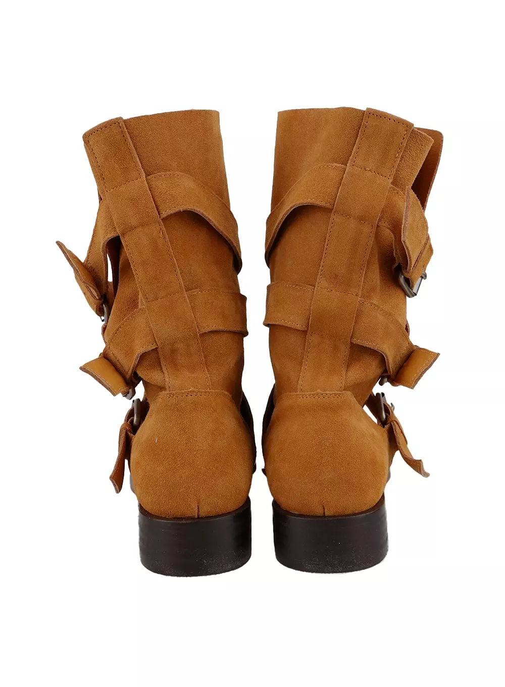 Suede Buckle Ankle Boots CM421