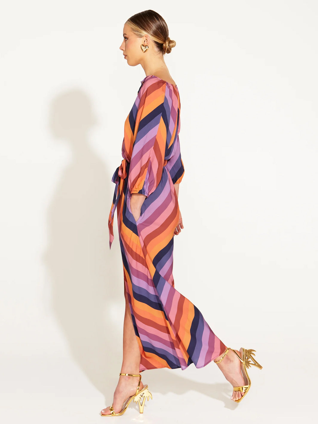 Sunset Dream Tie Waist Midi Dress